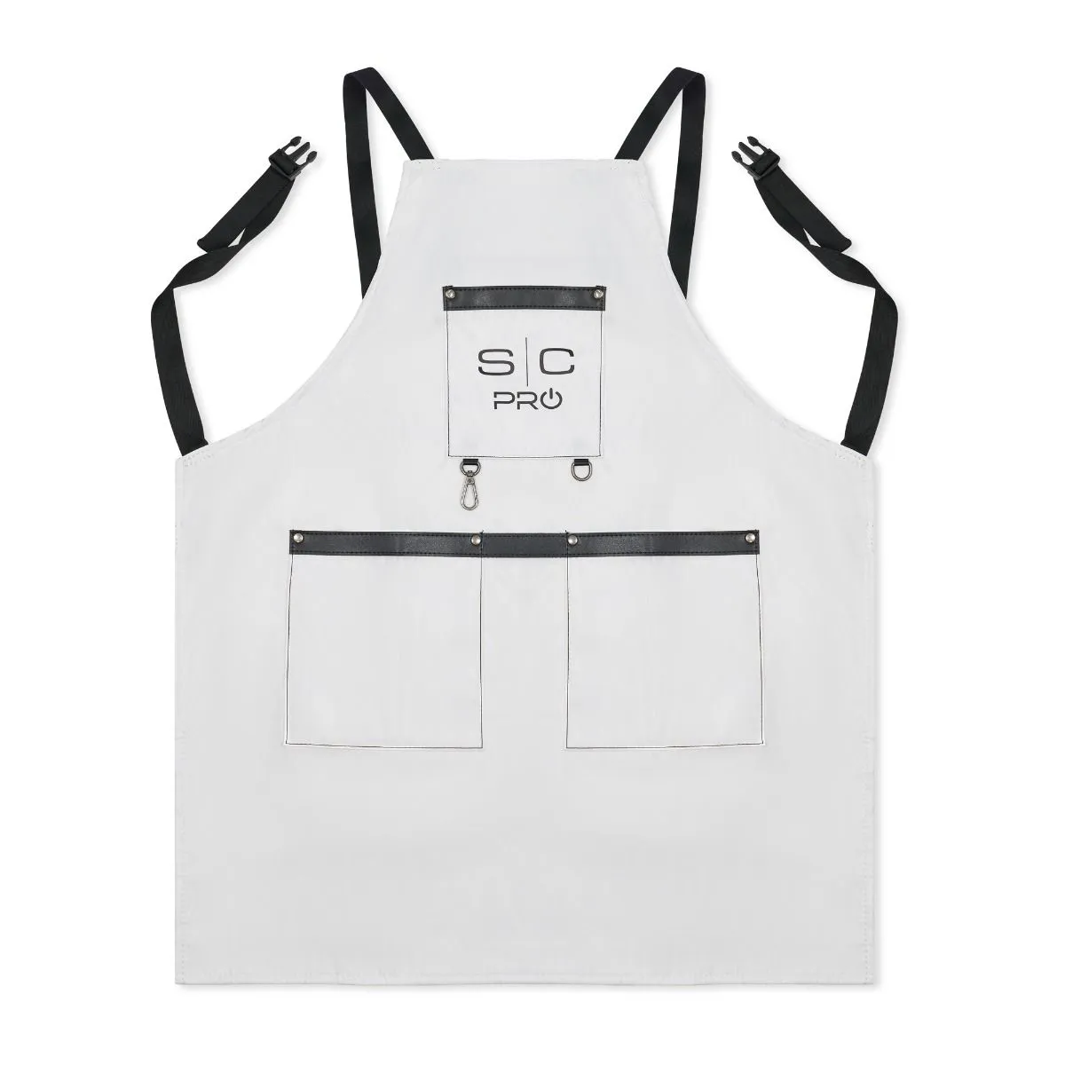 Stylecraft WATERPROOF BARBER/SALON APRON WITH CROSSBACK STRAP IN WHITE