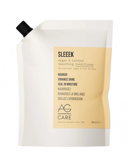 AG Care - Sleeek Argan & Coconut Smoothing Conditioner - 1000ml Refill view 3