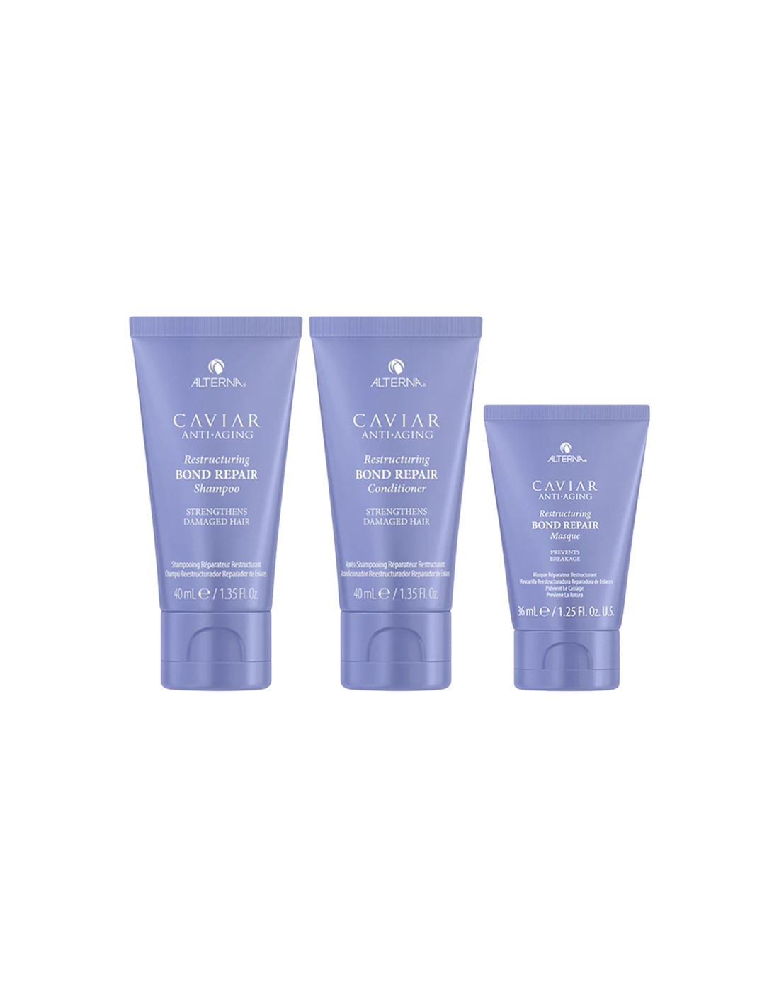 Alterna Caviar - Restructuring Bond Repair Kit - Travel Sized Trio