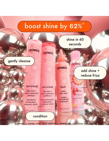 amika - Mirrorball - High Shine & Protect Antioxidant Shampoo - 275ml view 6