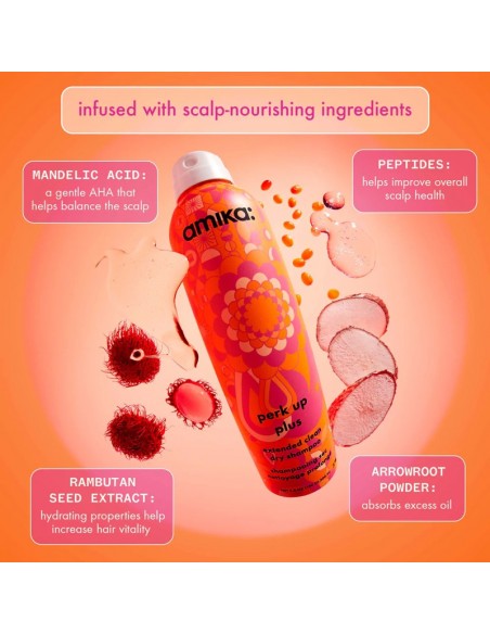 amika - Perk Up Plus - Extended Clean Dry Shampoo - 199ml view 5