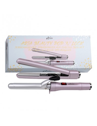 Aria Beauty - Pop 'N' Lock Interchangeable Straightener & Curling Iron Set view 2