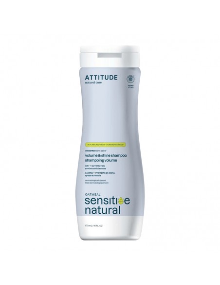Attitude - Sensitive Natural - Volume & Shine Shampoo Unscented - 473ml view 3