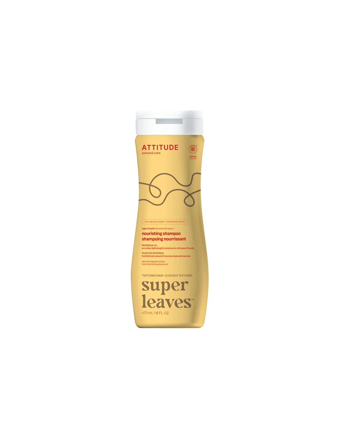 Attitude - Super Leaves - Nourishing Shampoo For Curly Hair - 473ml