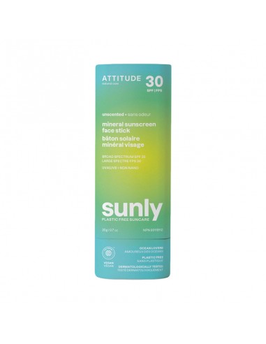Attitude - Sunly - Mineral Sunscreen Face Stick SPF30 Untinted - 20g view 2