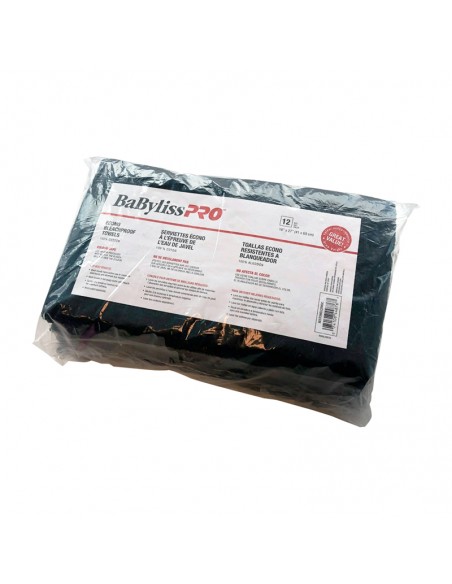 BaBylissPRO - Black Cotton Towels - 12pk view 3