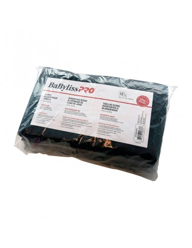 BaBylissPRO - Black Cotton Towels - 12pk view 2