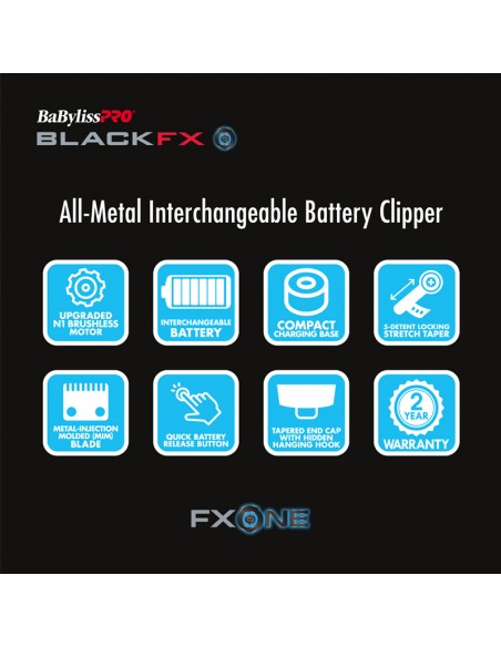 BaBylissPRO Clipper - FXONE BlackFX Clipper view 5