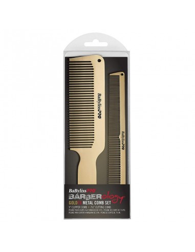 BabylissPRO Comb - GoldFX Metal Comb Duo view 2