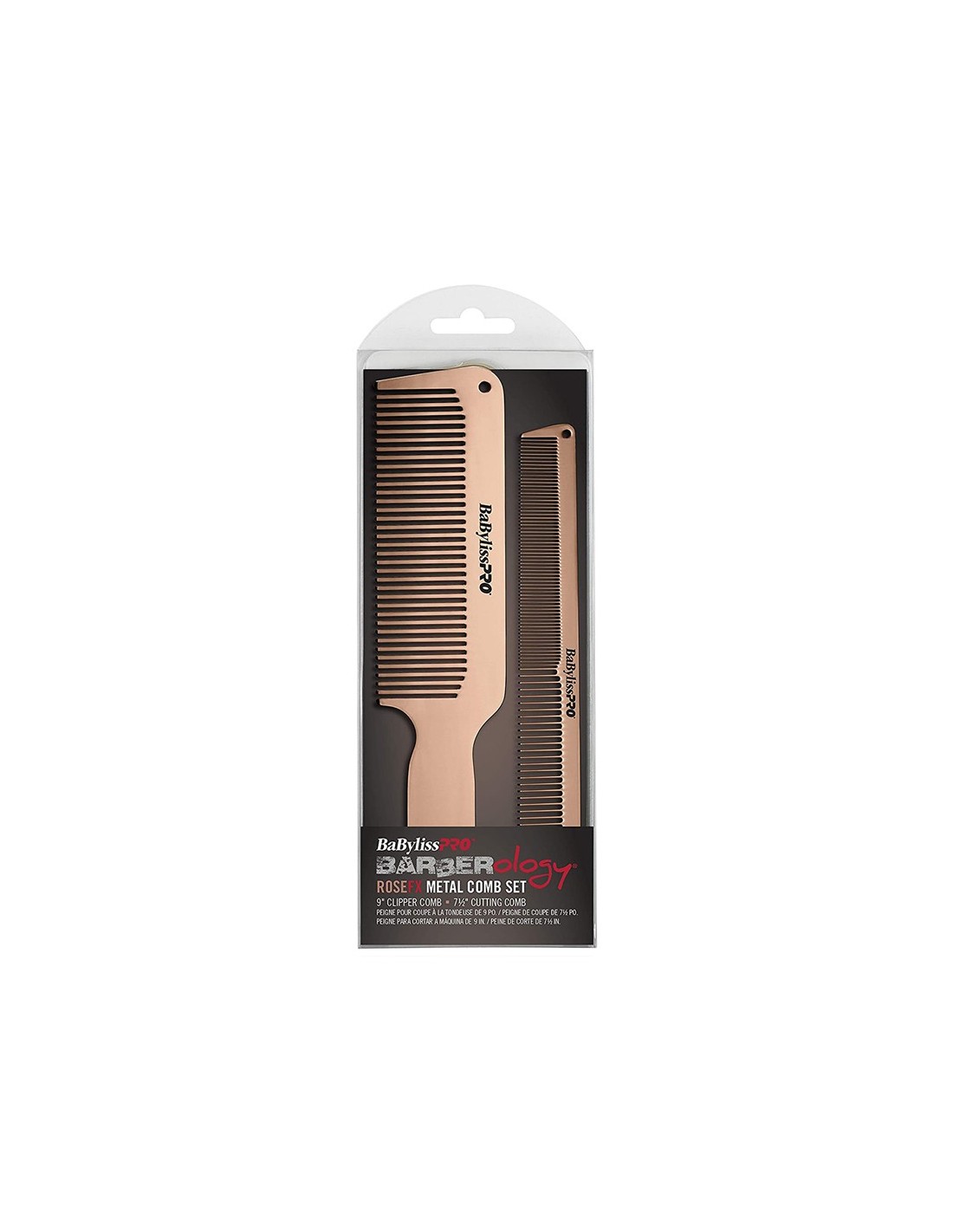 BabylissPRO Comb - RoseFX Metal Comb Duo