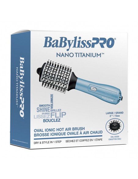 BaBylissPRO Hot Air Brush - Nano Titanium Oval Ionic Large - 3 In view 4