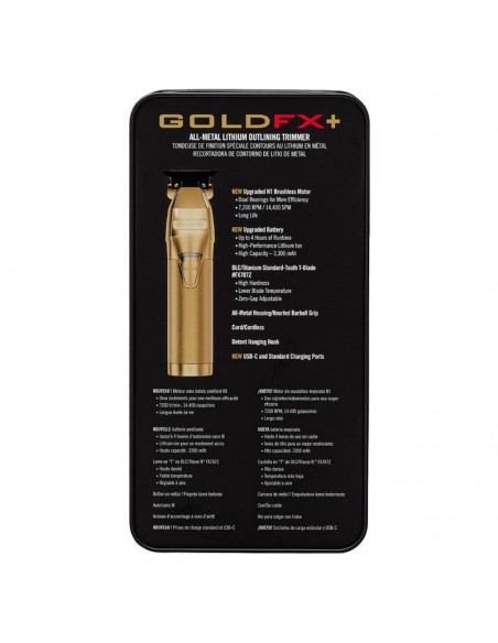 BabylissPRO Trimmer - GoldFX+ Skeleton Metal Lithium Trimmer view 8