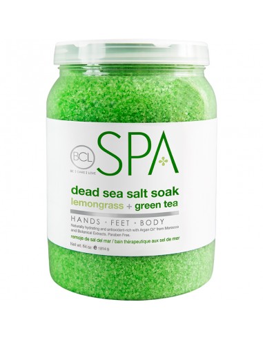 BCLspa - Lemongrass & Green Tea Dead Sea Salt Soak - 1814g view 2