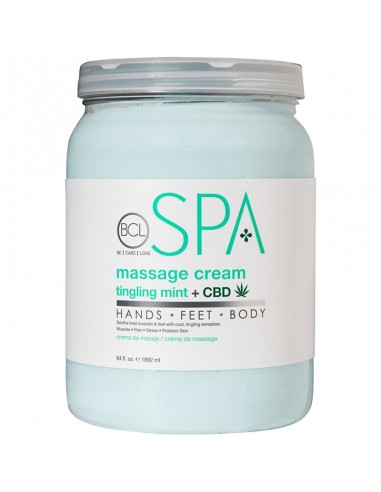BCLspa - Tingling Mint & CBD Massage Cream - 1892ml — view 2