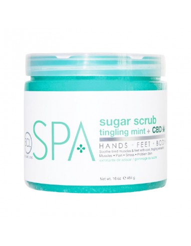 BCLspa - Tingling Mint & CBD Sugar Scrub - 454g view 2