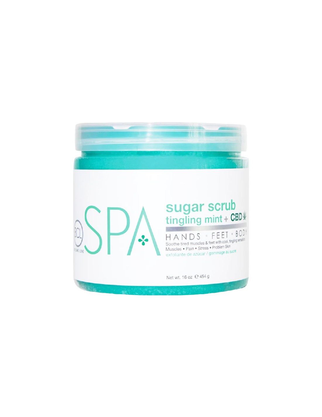 BCLspa - Tingling Mint & CBD Sugar Scrub - 454g