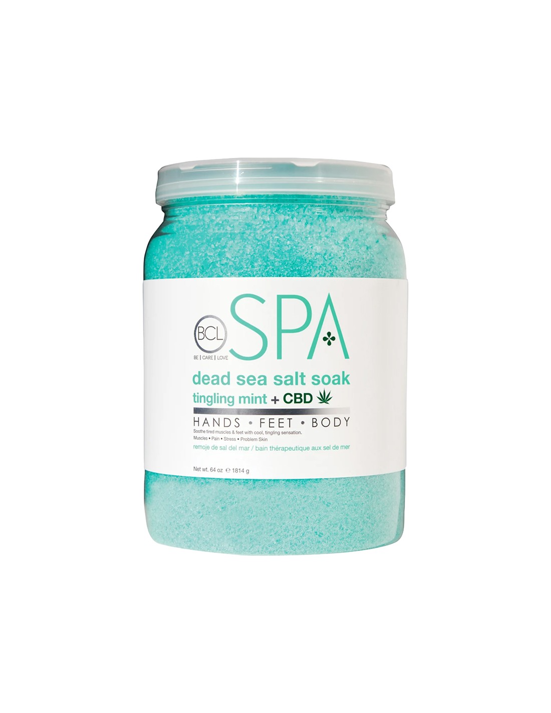 BCLspa - Tingling Mint + CBD Dead Sea Salt Soak - 1814g