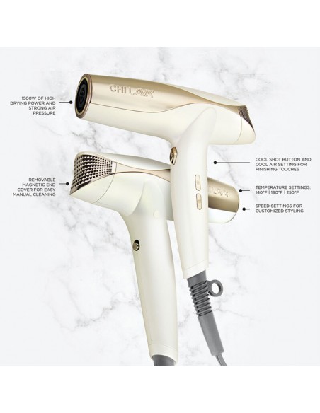 CHI - LAVA Pro Turbo Hair Dryer White view 4