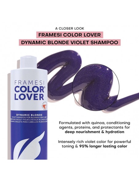 Framesi - Color Lover Dynamic Blonde Violet Shampoo - 1000ml view 4