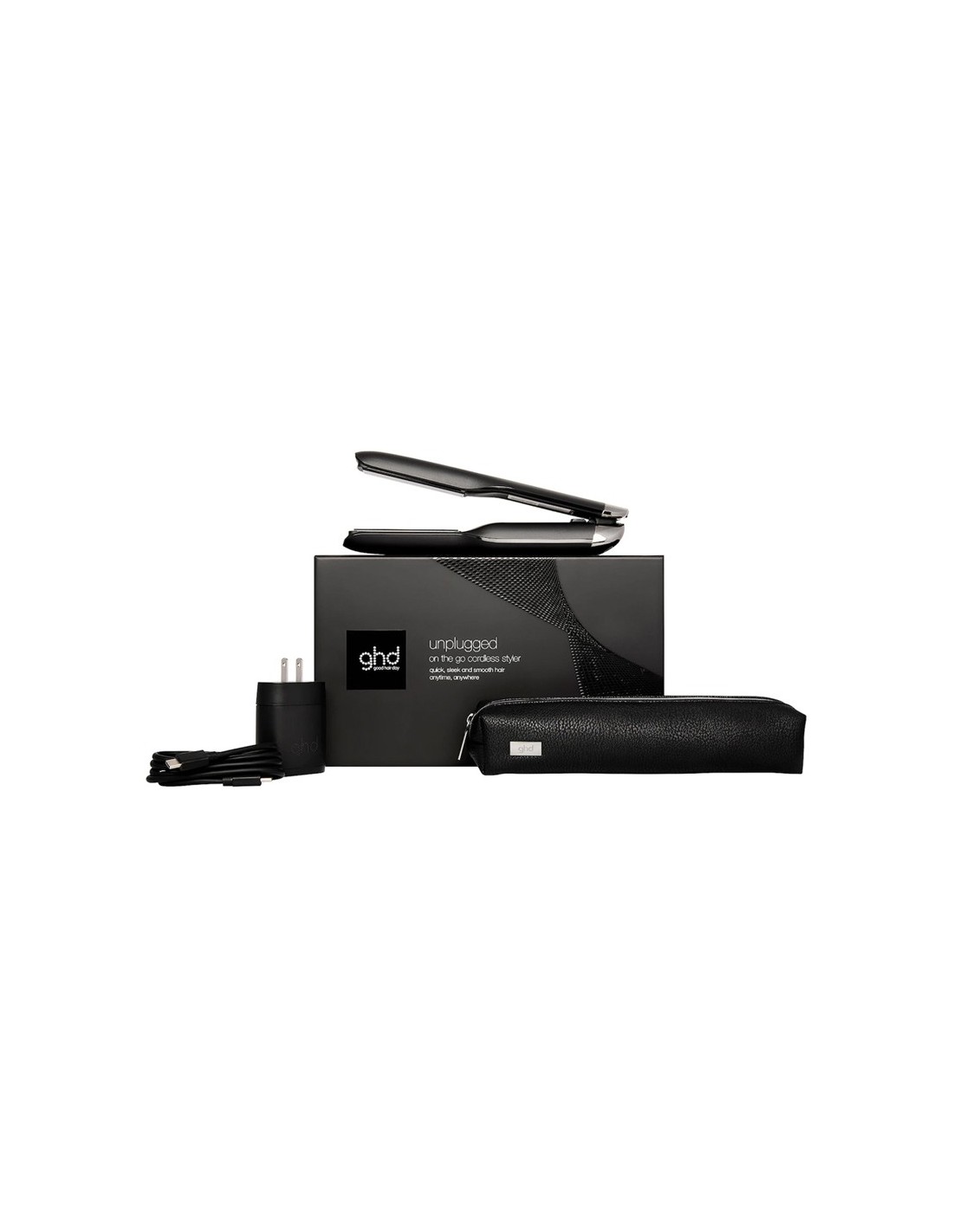 ghd Flat Iron - Unplugged On The Go Cordless Styler - Black