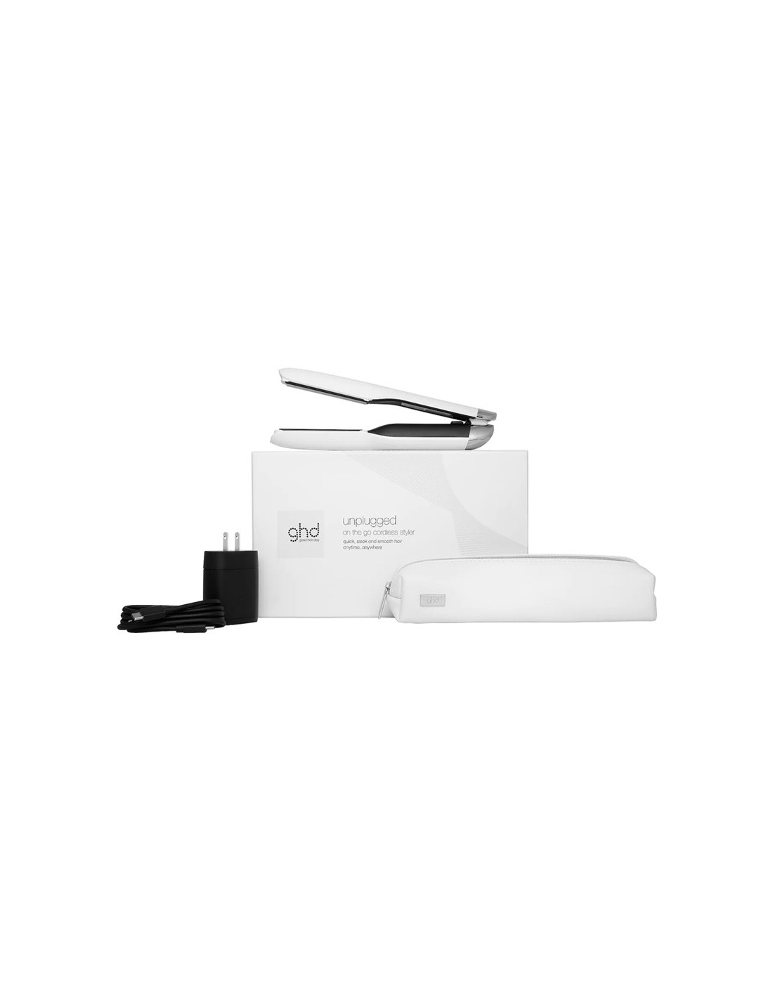 ghd Flat Iron - Unplugged On The Go Cordless Styler - White