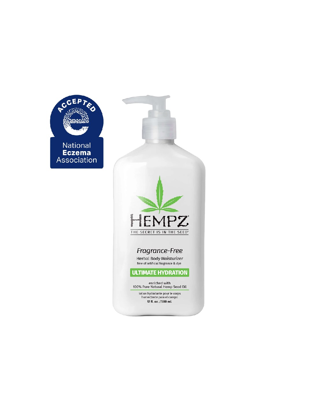 Hempz - Herbal Body Moisturizer - Fragrance-Free - 500ml
