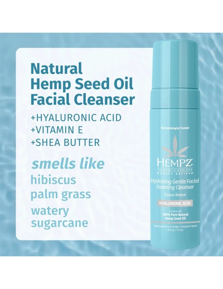 Hempz - Hydrating Gentle Facial Foaming Cleanser - Ocean Breeze - 177ml view 5
