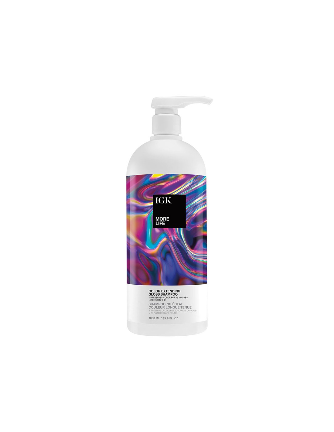 IGK - More Life - Color Extending Gloss Shampoo - 1000ml
