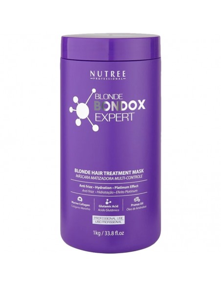Nutree Brazilian Bondox Expert Hair Mask Blonde Hair - 1000g view 3