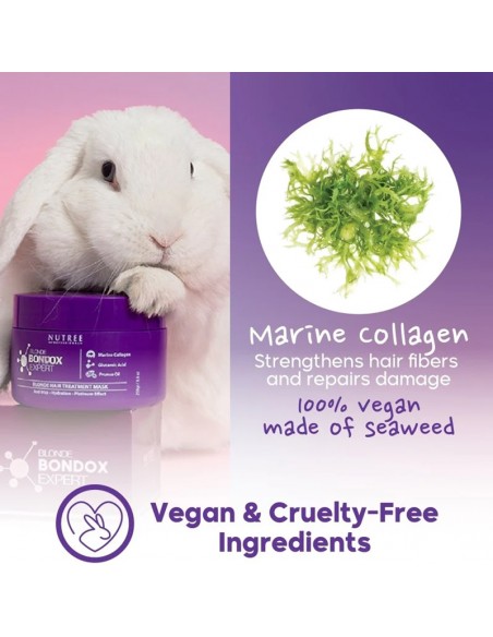 Nutree Brazilian Bondox Expert Hair Mask Blonde Hair - 250g view 6