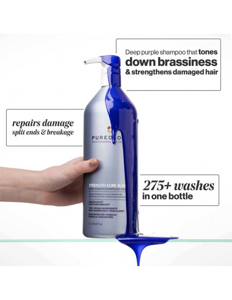Pureology - Strength Cure Blonde - Purple Shampoo - 1000ml view 4
