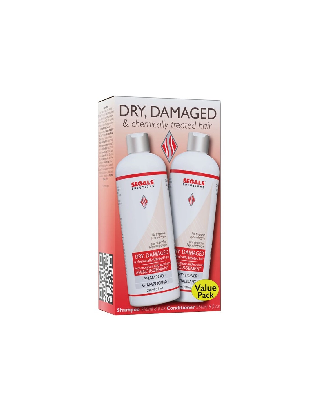 Segals - Dry Damaged & Chemically Treated Hair - 250ml Duo