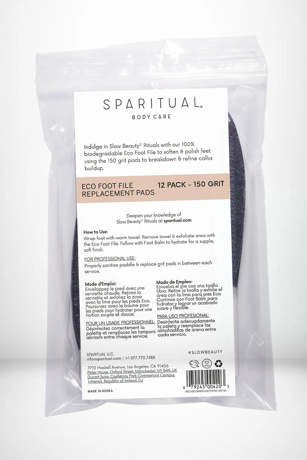 (12pc) Pads Foot Grit 150 Eco for File